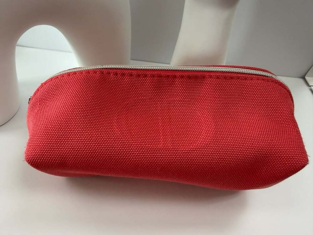 Authentic Dior Beaute Red Makeup Cosmetic Travel Case Pouch